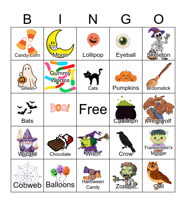 Halloween Bingo Card