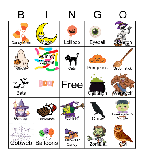 Halloween Bingo Card