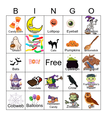 Halloween Bingo Card