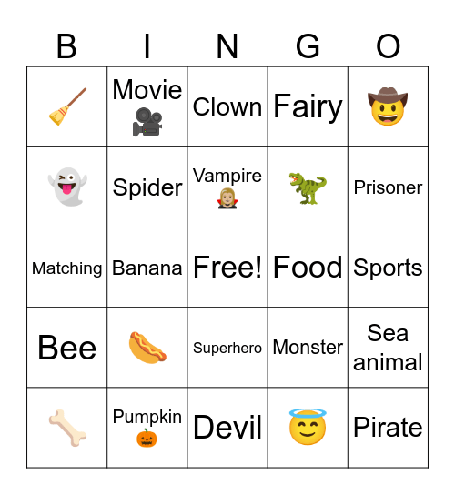WEENIE BINGO Card
