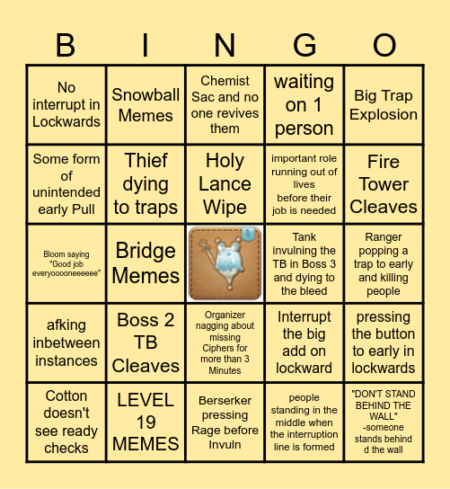 FORKED TOWER BINGO Card