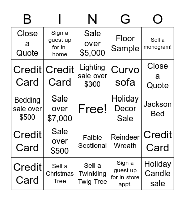 CB2 Holiday Bingo!! Bingo Card