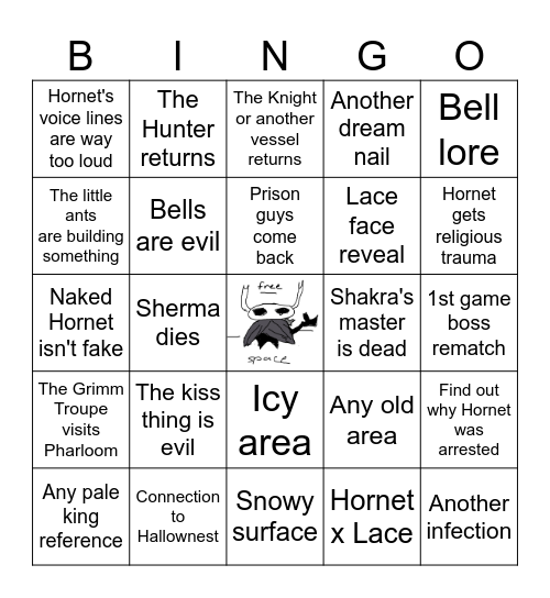 SILKSONG PREDICTIONS Bingo Card