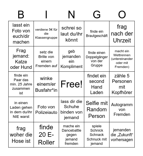 Nürnberg Bingo Card