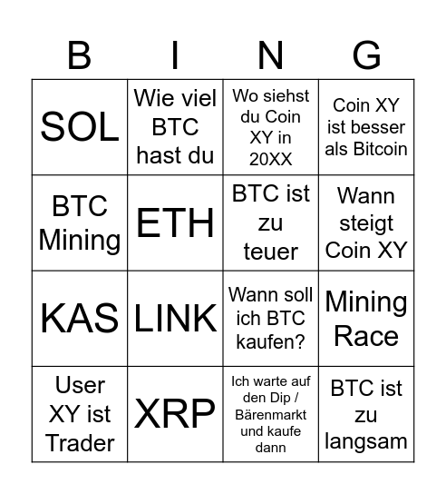 BTCManuel Bingo Card