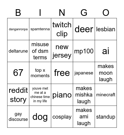 foryoupage Bingo Card