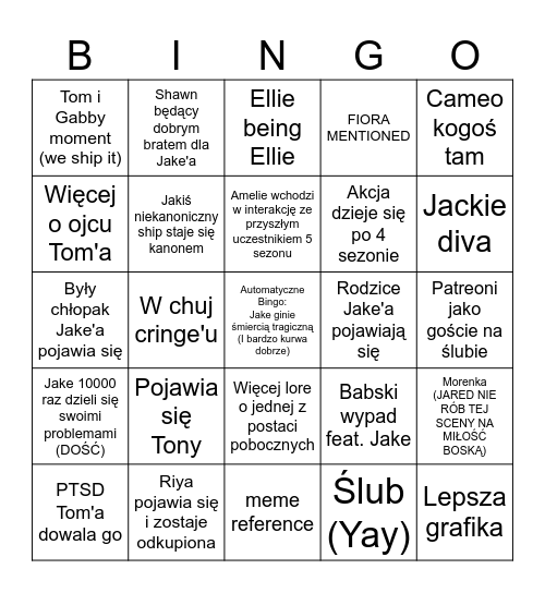 TomJake S2 Predykcja Bingo Card