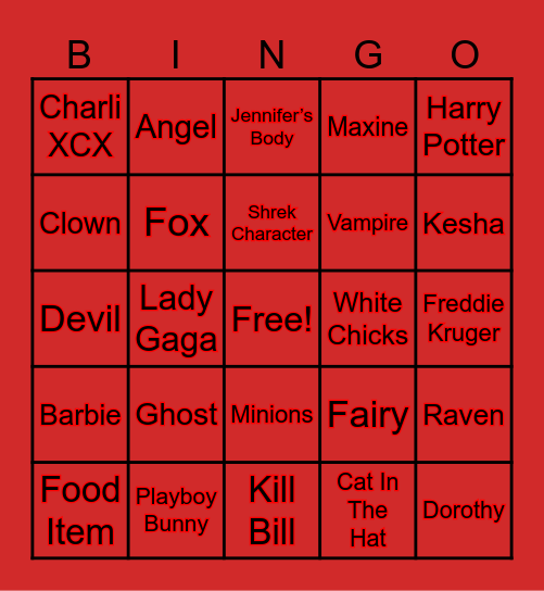 Halloween Bingo! Bingo Card