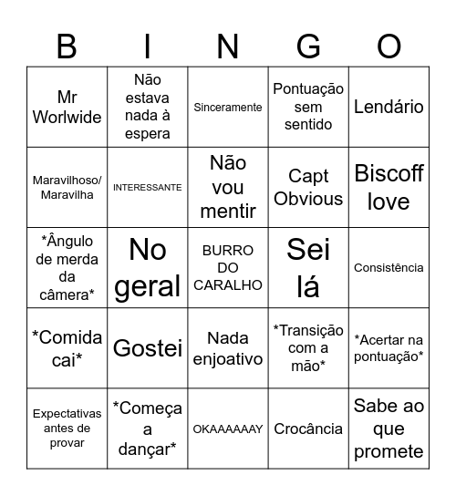 DevEats Bingo Card