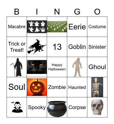 Halloween Bingo Card