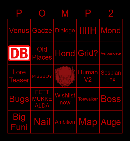 PSYCHO Bingo Card
