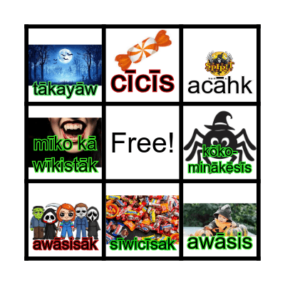 macāspisowin Bingo Card