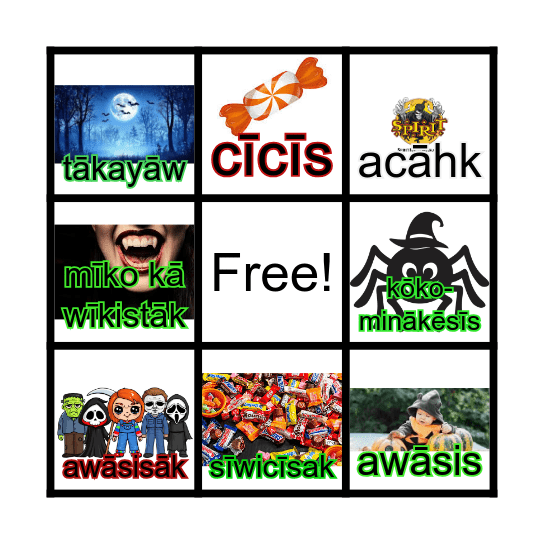 macāspisowin Bingo Card