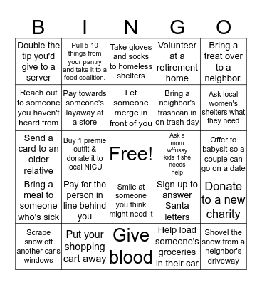 #40for40 Bingo Card