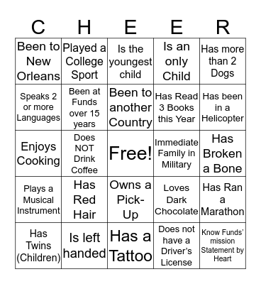 Holiday Cheer Bingo Card