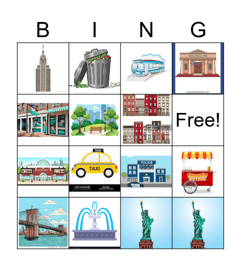 Found in the City Bingo Card