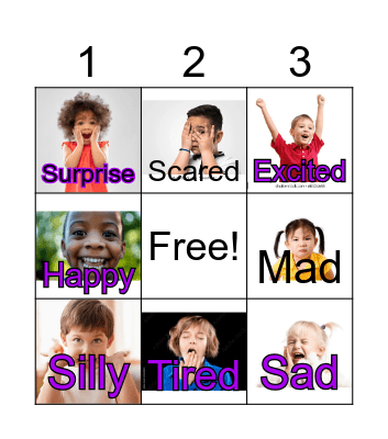 Feelings Bingo Card
