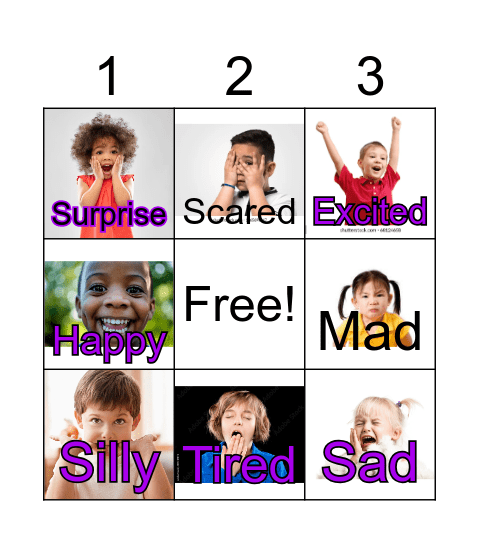 Feelings Bingo Card