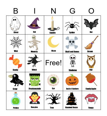 Halloween Bingo Card