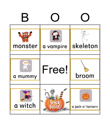 Halloween Bingo Card