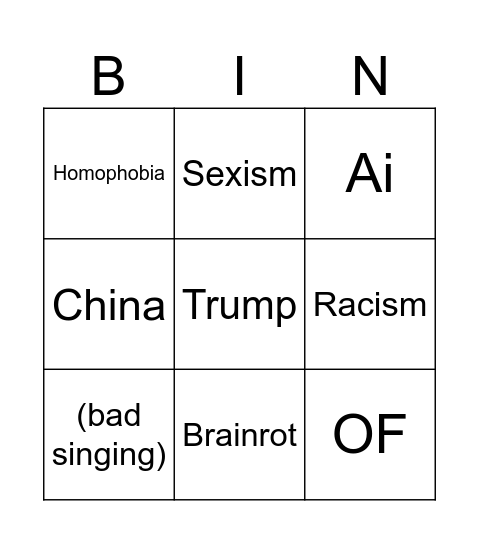 instagram reels Bingo Card