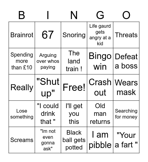Holiday bingooo Bingo Card