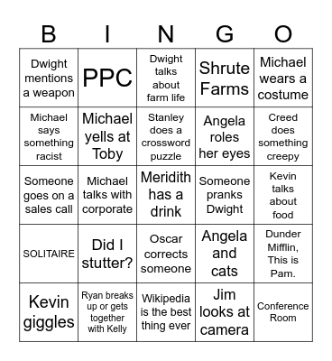 The Office Bingo Card