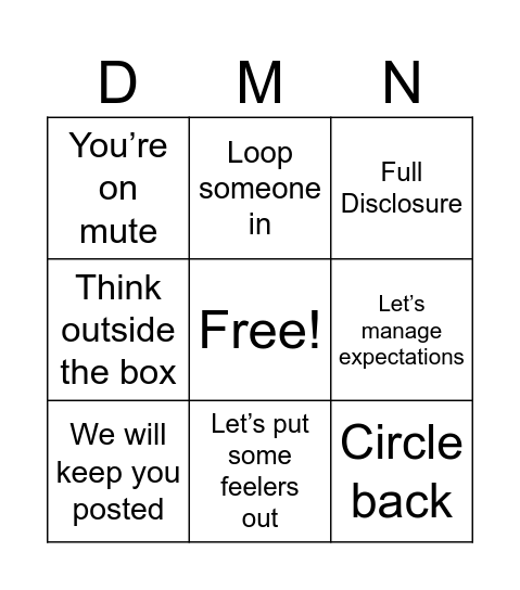 Stand Up! Bingo Card