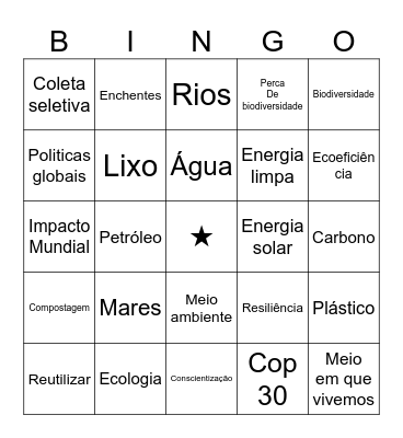Betânia bingo Card