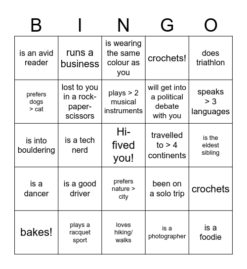 Halloween Bingo Card