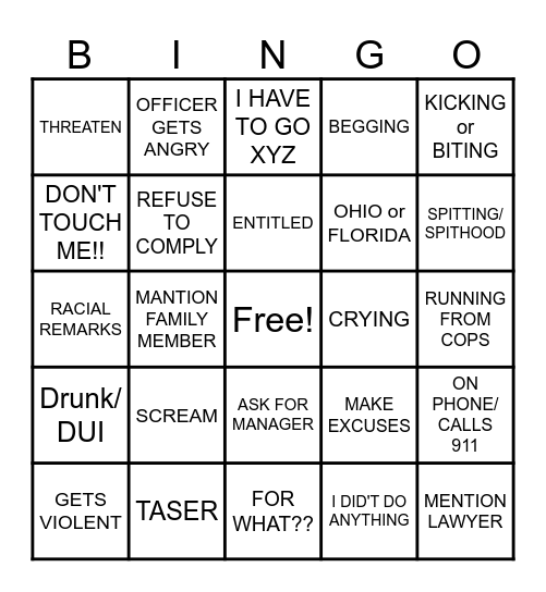 KAREN BINGO Card