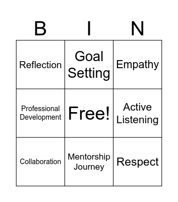 Shadowing pillar Bingo Card