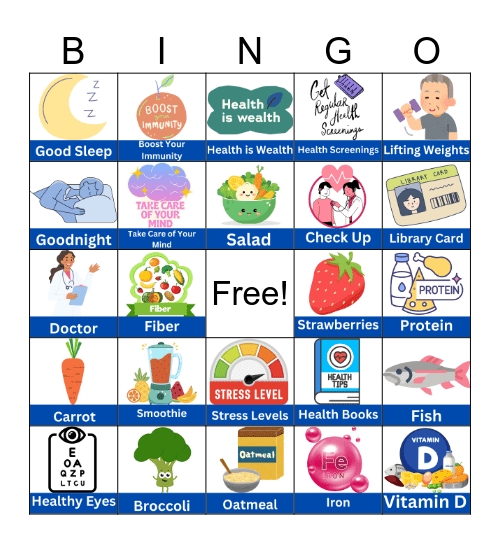 Health Bingo Card