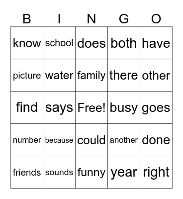 Week of 10/27 Bingo Card