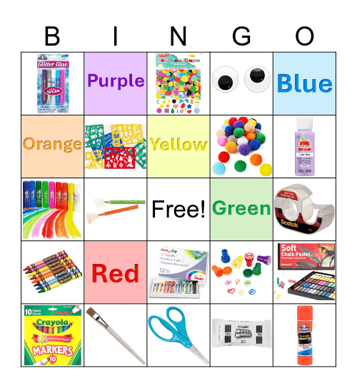 Art Therapy Bingo Card