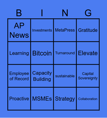 Occams Bingo Card
