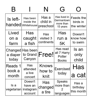 Germantown Better TogetherUntitled Bingo Card