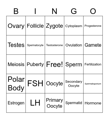 Egg-citing and Sperm-tacular Bingo Card