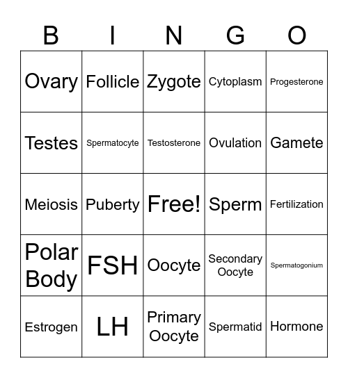 Egg-citing and Sperm-tacular Bingo Card