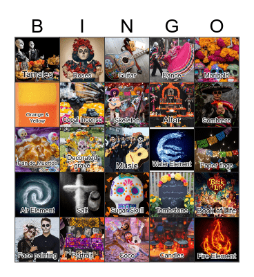 Day of the Dead Bingo Card