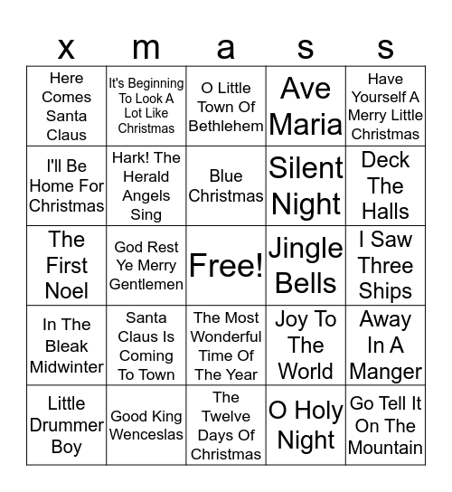 Christmas Bingo Card