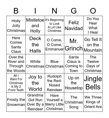 Chip-In Bingo Card