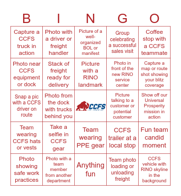 BLITZ BINGO Card