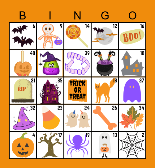 HAPPY HALLOWEEN! Bingo Card