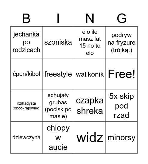 Ome Lequt Bingo Card