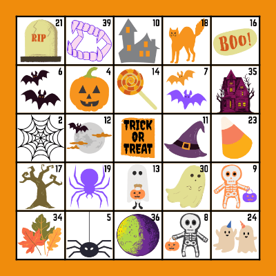 BOO BINGO! Bingo Card