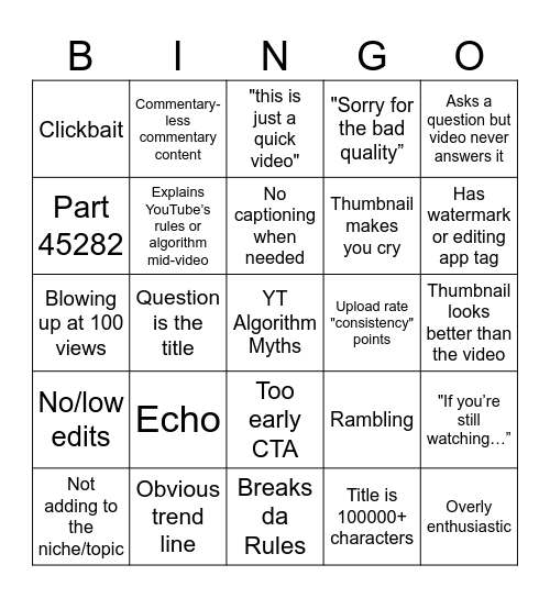 Feedback Bingo! Bingo Card