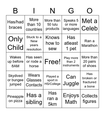 Jake's Weird Bingo! Bingo Card