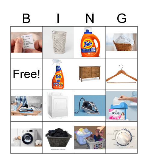 Laundry Bingo Card