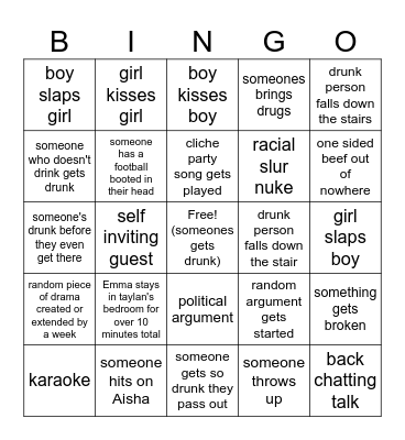 30th october bingo Card